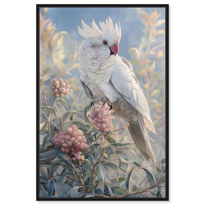 Cockatoo and Blossoms Canvas by Art Remedy