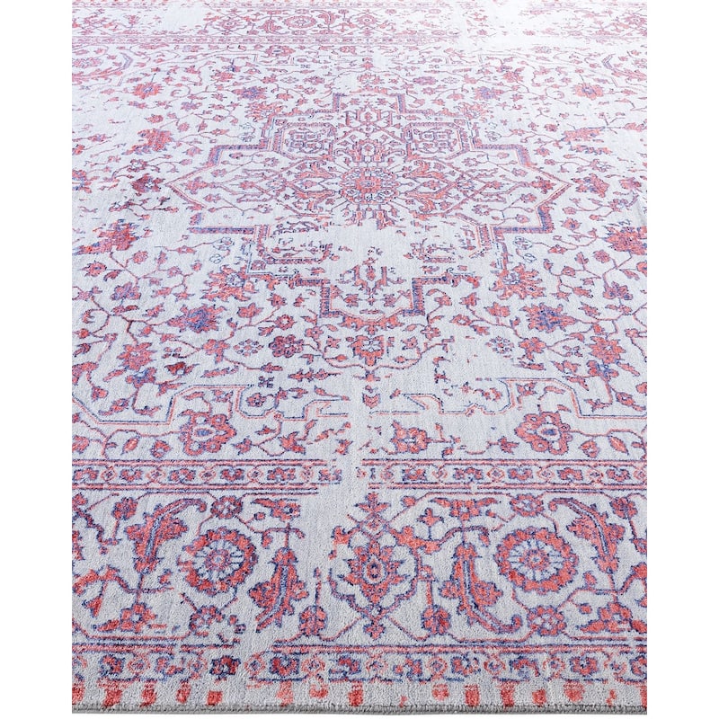 Ikat One-of-a-Kind Hand-Knotted Area Rug - Gray, 8' 1" x 10' 0" - 8' 1" x 10' 0"