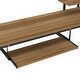 preview thumbnail 6 of 10, Black Twin Size Metal Loft Bed with Desk & Shelf for Kids