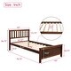 preview thumbnail 4 of 7, Enhance Bedroom Elegance with a Classic Wood Platform Bed - Wood Slat Support, Walnut