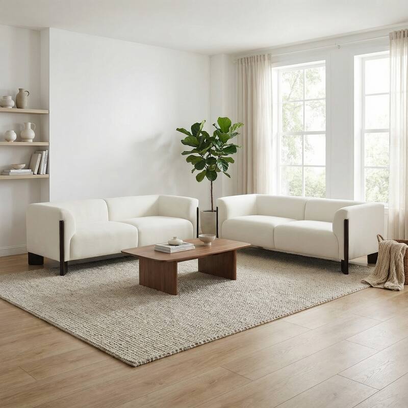 81 inch Wide Nordic Oversized Loveseat Sofa Set of 2