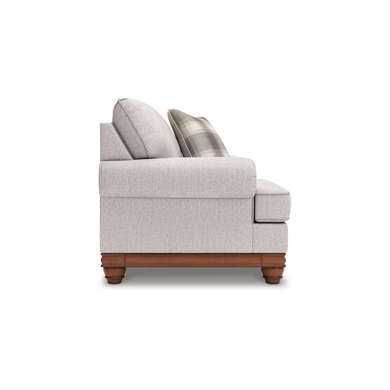 Signature Design by Ashley Meadowview Light Gray/Brown Oversized Chair - 53"W x 40"D x 41"H