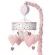 preview thumbnail 1 of 4, Lambs & Ivy Signature Heart to Heart Pink/White Musical Baby Crib Mobile