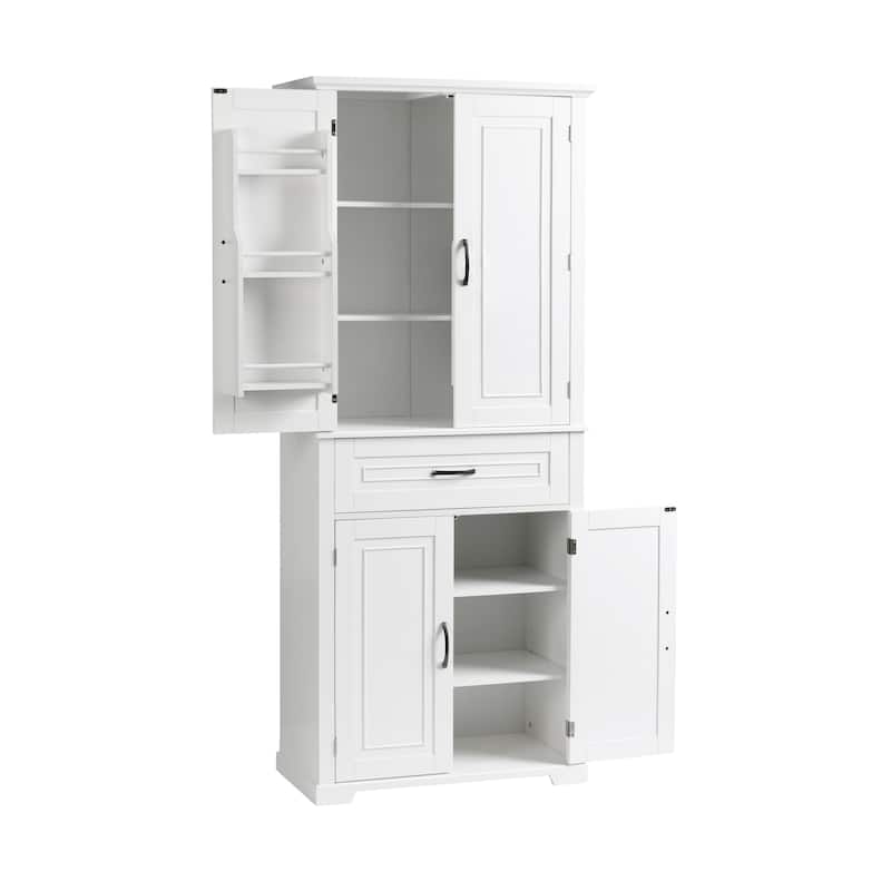 Roomfitters Bathroom Storage Cabinet with Door Drawer Adjustable Shelf and Multi-Compartment Organizer