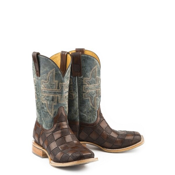 checkerboard cowboy boots