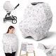 preview thumbnail 1 of 4, Sweet Jojo Designs Purple Watercolor Floral Girl 5 in 1 Baby Car Seat Nursing Cover Pink Grey Boho Bohemian Shabby Farmhouse