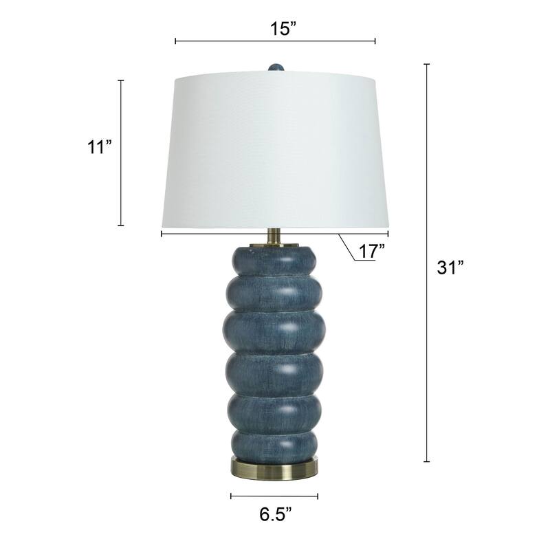 StyleCraft Lizzie Table Lamp - White Linen Shade