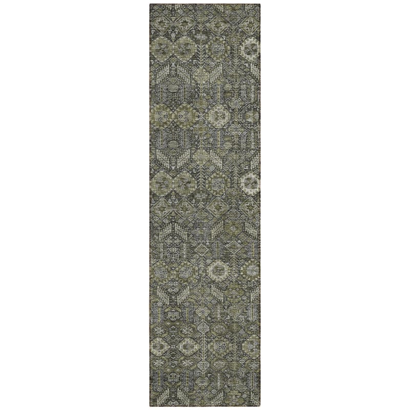 Alsis Garden-Inspired Weather Resistant Classic Meets Modern Outdoor Rug