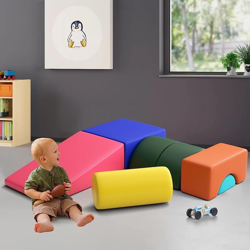 6 Pieces Climbing Toys for Toddlers Climb & Crawl Activity Play Set - N/A