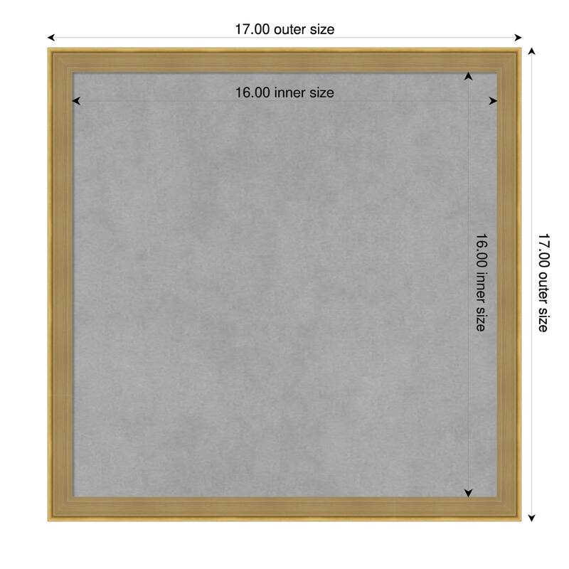 Amanti Art Incline Black Framed - 17 x 17 in - Incline Dark Gold