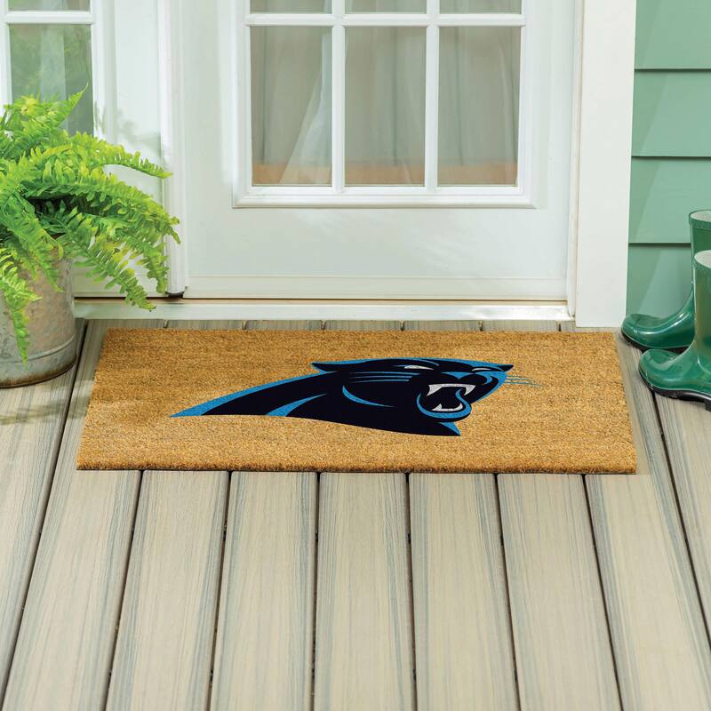 Carolina Panthers Full Color Indoor/Outdoor Coir Mat - 36" x 24"
