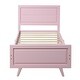 preview thumbnail 3 of 11, Twin Wood Platform Bed with Headboard and Integrated Slats for Mattress Support