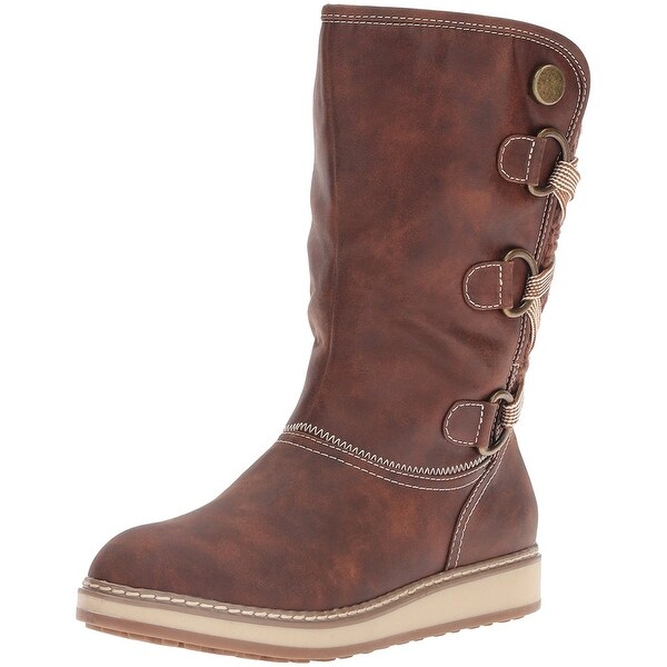 White Mountain Womens Tivia Fabric Closed Toe Mid-Calf Cold Weather Boots