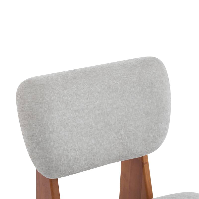 Lounge Armless Accent Chair with Wood Frame, Set of 2