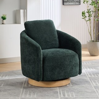 Green 30.3 inch Wide Swivel Decorative Bucket Chair Comfortable Single Sofa Chair Leisure Armchair for Living Room Bedroom