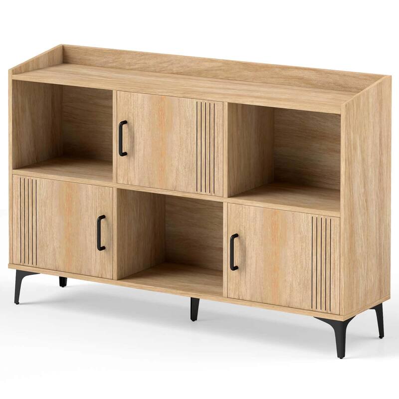 Costway 47" Wide Storage Cabinet Home Large Bookcase with 3 Door - See Details