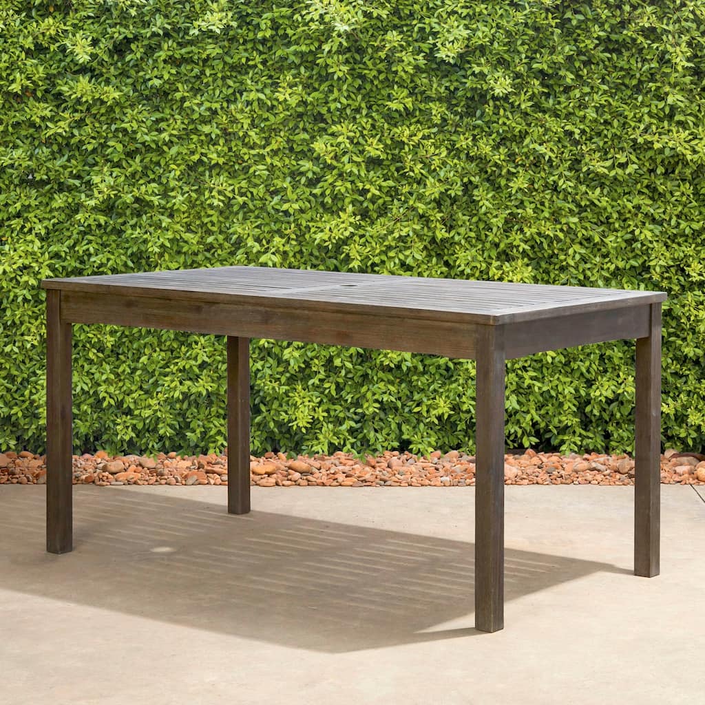 Outdoor Grey-washed Rectangular Patio Table