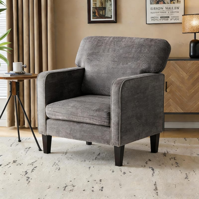 Accent Chair for Living Room Chairs Reading Chair for Bedroom Arm Chair Modern Accent Chairs for Apartment, Waiting Room - Grey