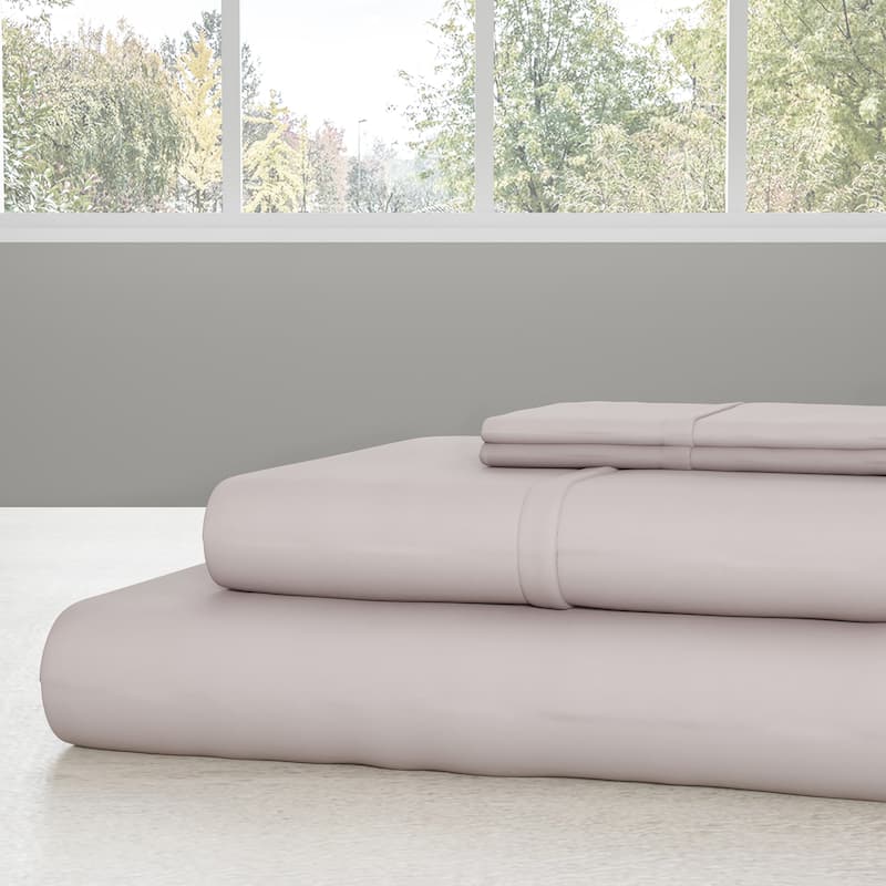 Brushed Microfiber Sheet Set-3 Piece Bed Linens-Fitted & Flat Sheets, Plus Pillowcase by Windsor Home (Twin XL, Beige)