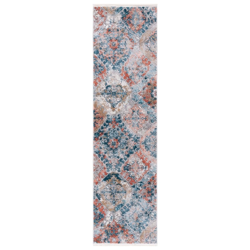 SAFAVIEH Shivan Hessie Boho Rug - 2'2" x 8' Runner - Blue/Rose