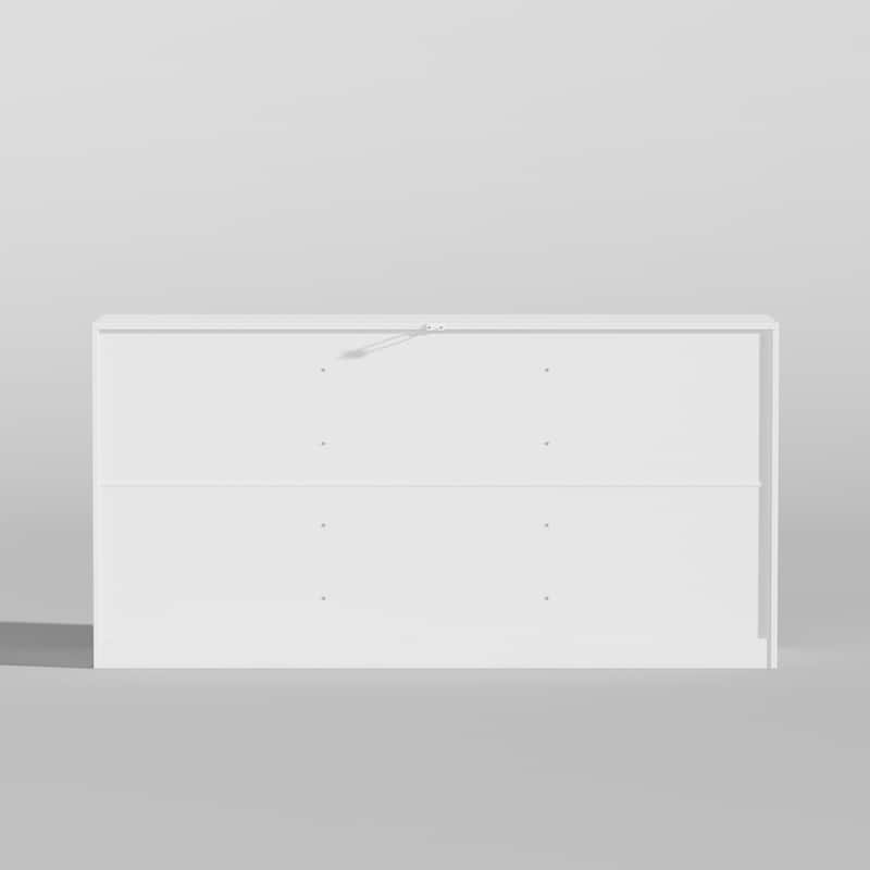 63" Chest of Drawers White Dresser No Handle, Modern 12 Drawer Dresser