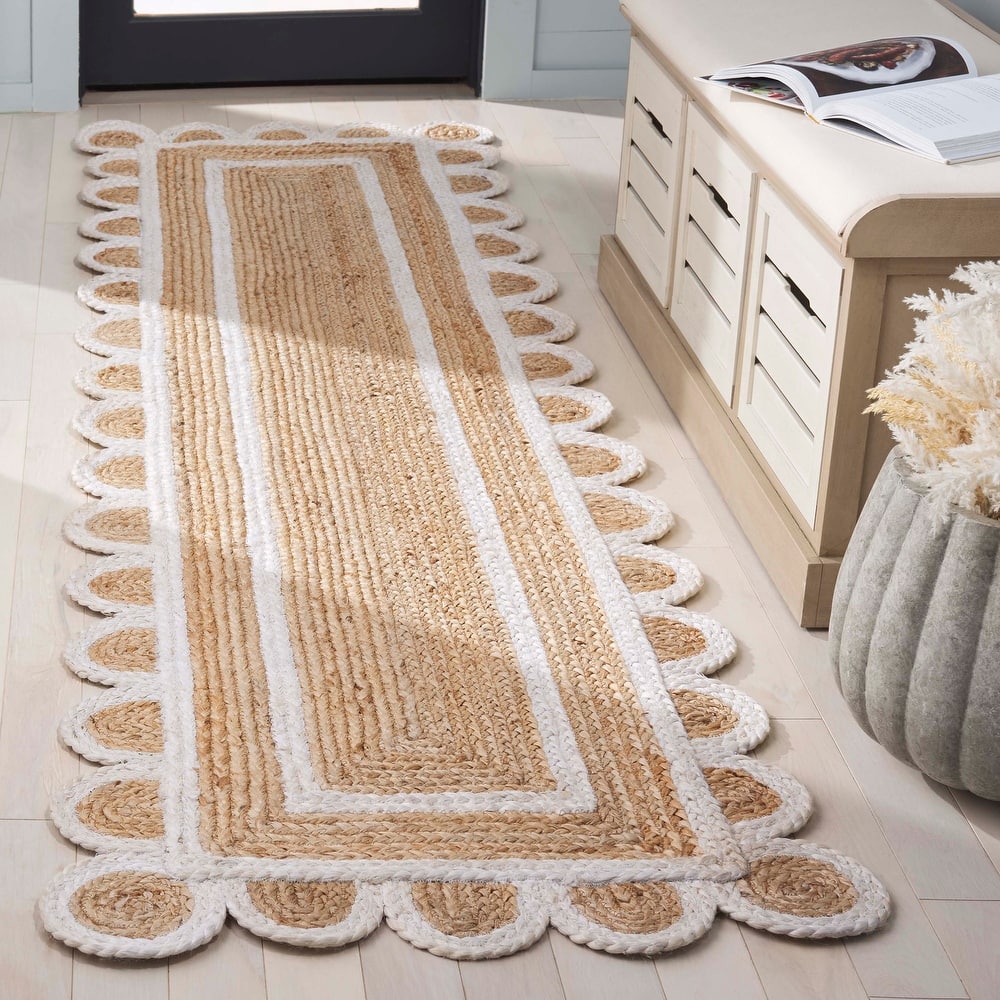 SAFAVIEH Handmade Natural Fiber Calcedonia Border Pattern Jute Rug