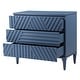 preview thumbnail 4 of 8, Uttermost Colby 36" Wide 3 Drawer Rubberwood Dresser - Deep Sea Blue