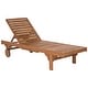 preview thumbnail 3 of 9, SAFAVIEH Outdoor Newport Solid Wood Chaise Lounge Chair with Side Table & Cushion - 27.6" W x 78.7" D x 14.2" H