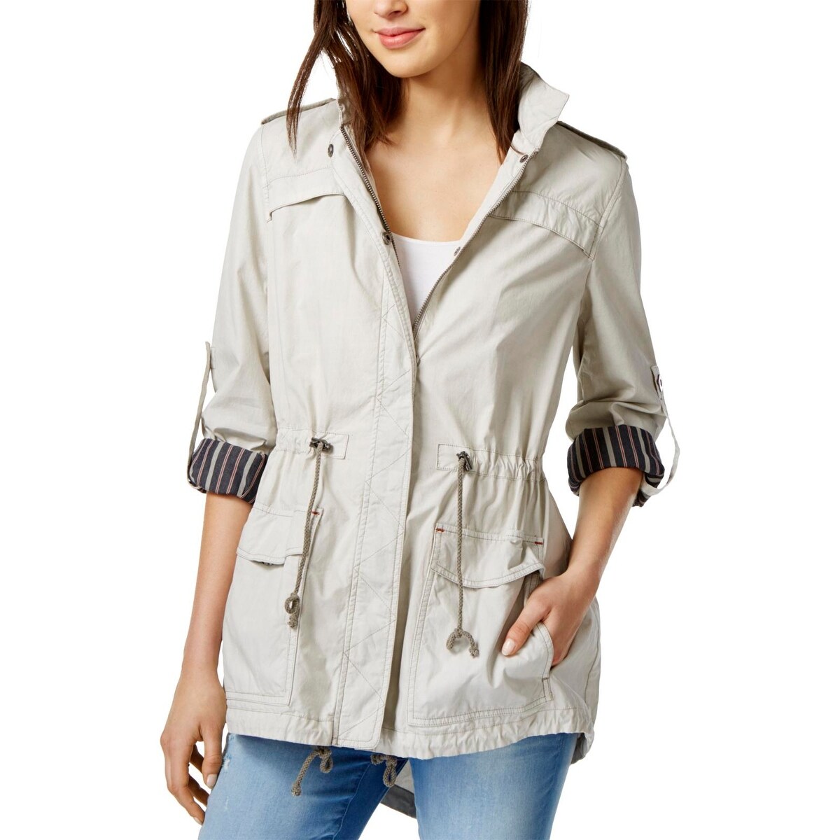 Shop Tommy Hilfiger Womens Anorak Jacket Cotton Lightweight