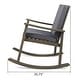 preview thumbnail 5 of 15, Candel Outdoor Acacia Wood Rocking Chair (Set of 2) by Christopher Knight Home
