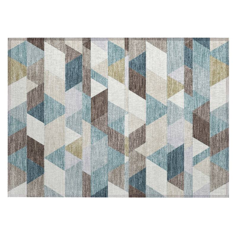 Machine Washable Indoor/ Outdoor Modern DeVaughn Chantille Rug