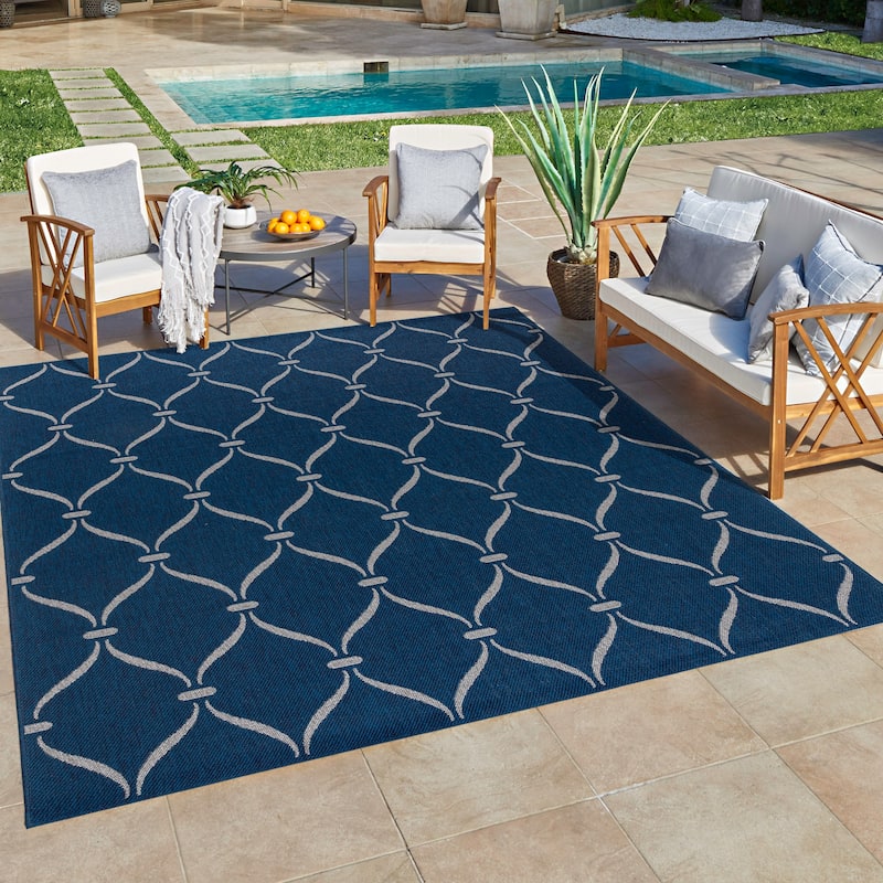 Gertmenian Ringley Luxury Thick Polypropylene Flatwoven Indoor/Outdoor Area Rug Collection