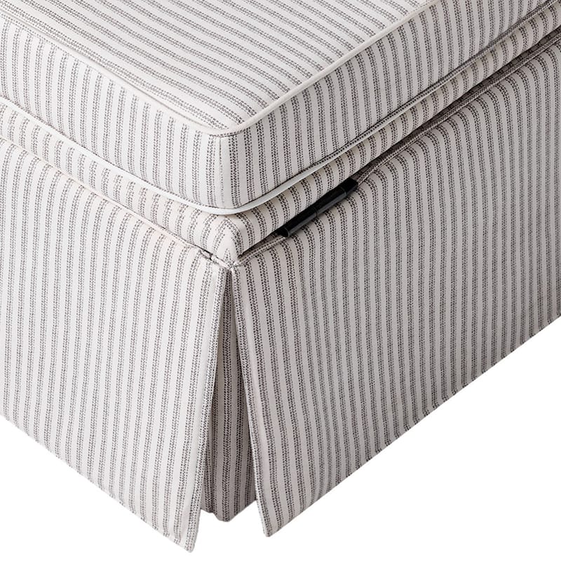 2 Set Rectangle Chenille Upholstered Storage Ottoman
