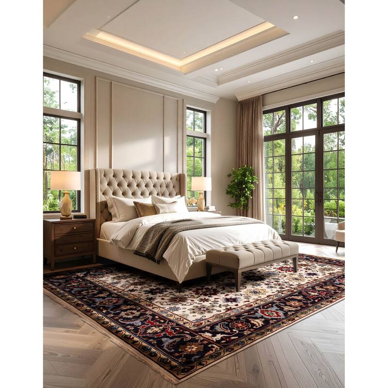 ECARPETGALLERY Hand-knotted Serapi Heritage Cream Wool Rug - 8'10 x 11'9