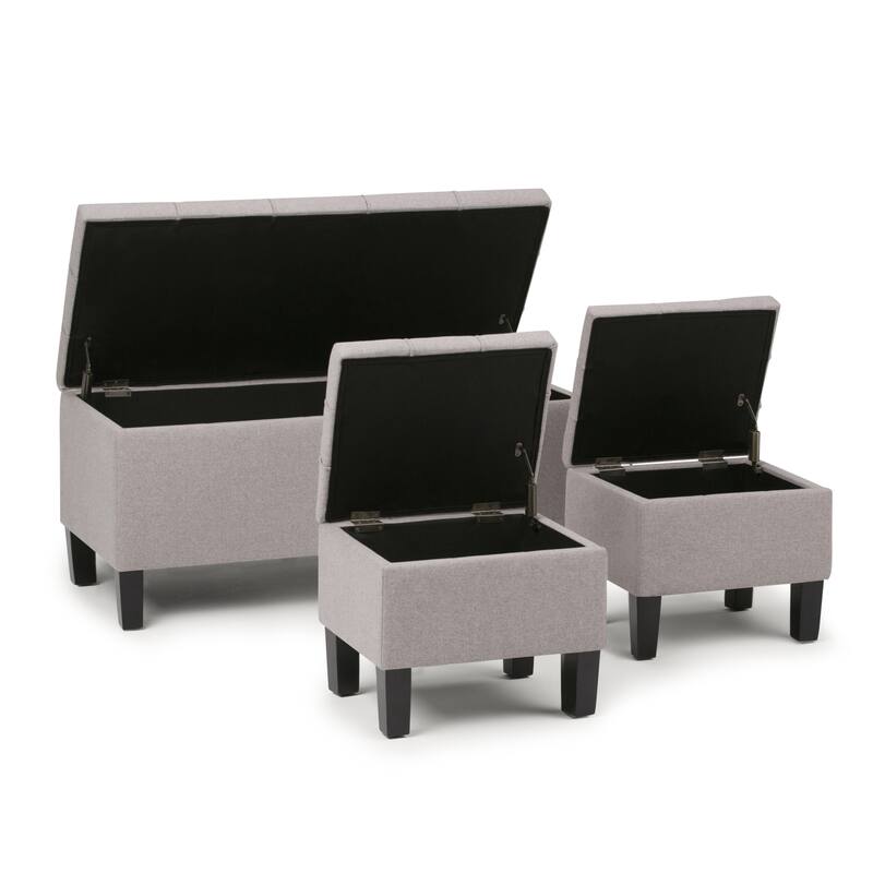 WYNDENHALL Lancaster 44 inch Wide Contemporary Rectangle Storage Ottoman