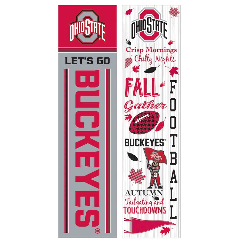 47" Double Sided Seasonal Porch Leaner, Ohio State University - 47" x 11.25" - Fall