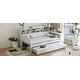 preview thumbnail 52 of 54, Roomfitters Wooden Twin/Full Size Daybed with Storage Shelves, Multi-functional Bed with Twin Size Trundle Bed and Study Desk