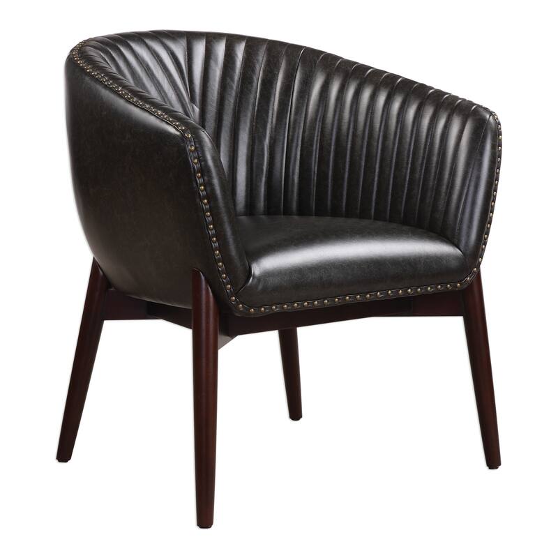 Uttermost Anders 27 1/2 Inch Wide Wood Frame Accent Chair with Fabric