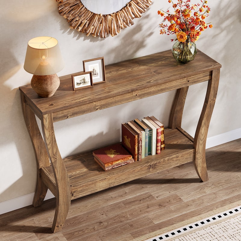 Solid Wood Console Table Behind The Sofa Table for Entryway