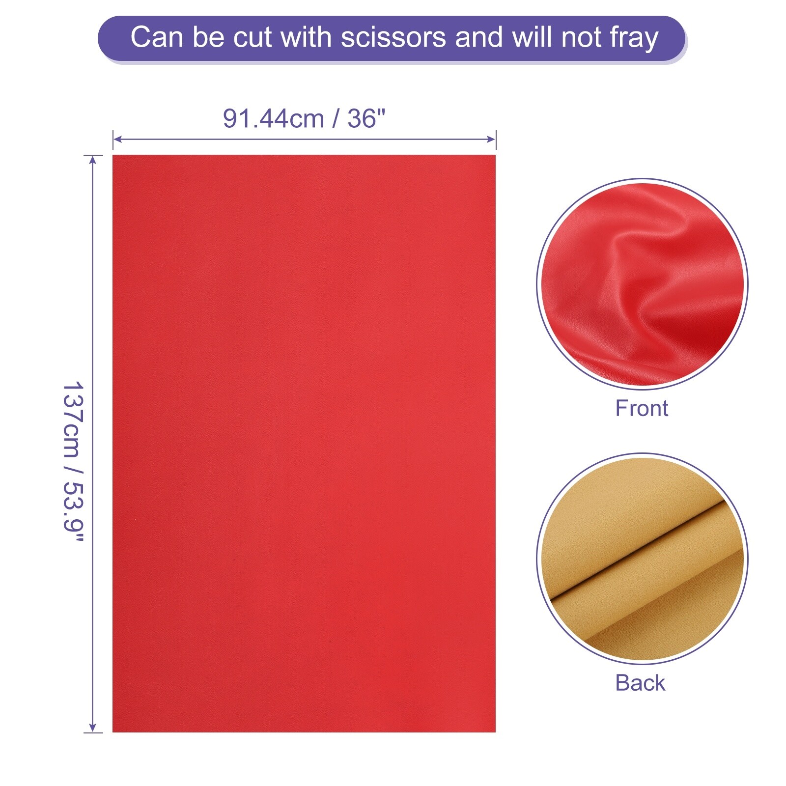 Faux Leather Length PU Leather for Sofa Bags DIY Crafts