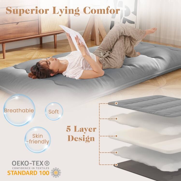 Roll Up Floor Mattress for Camping and Home Use