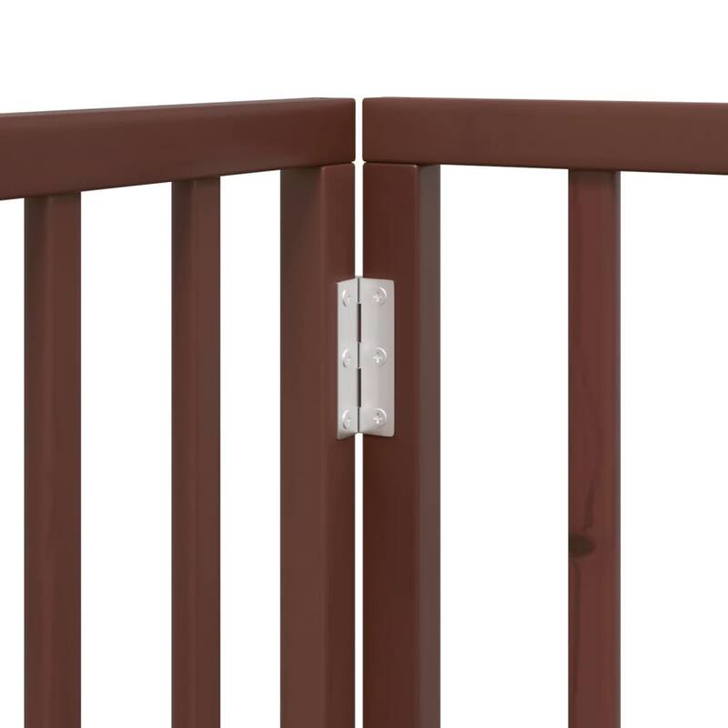 vidaXL Dog Gate Foldable Poplar Wood