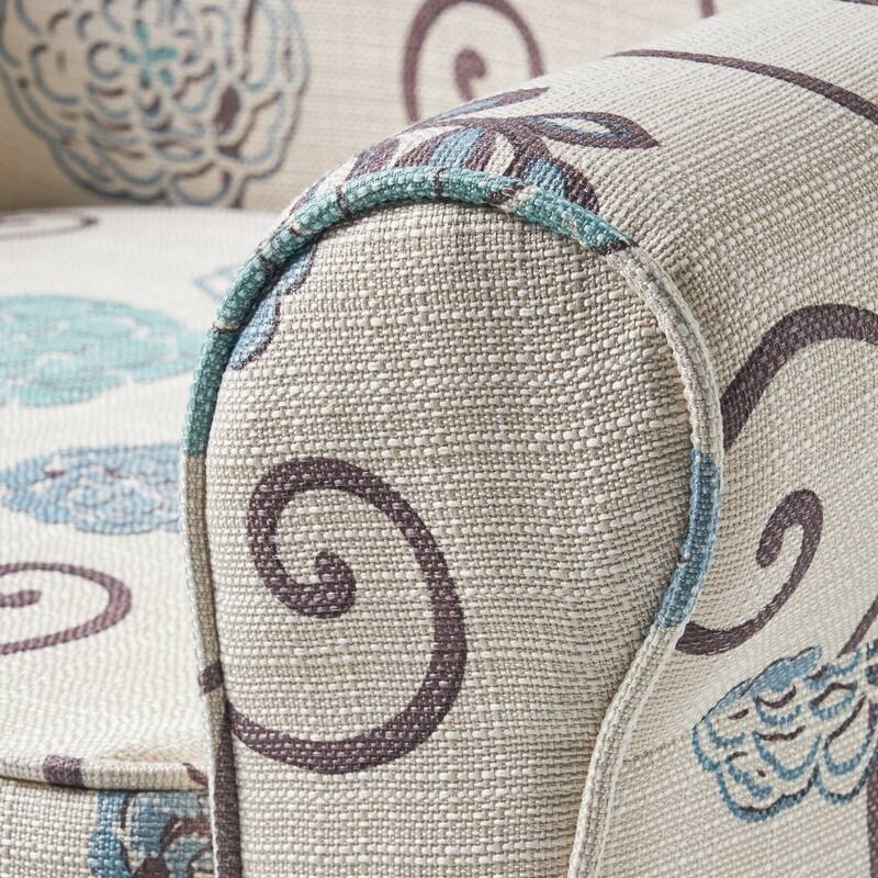 American Retro Printed Armchair, Single Sofa,Accent Chair