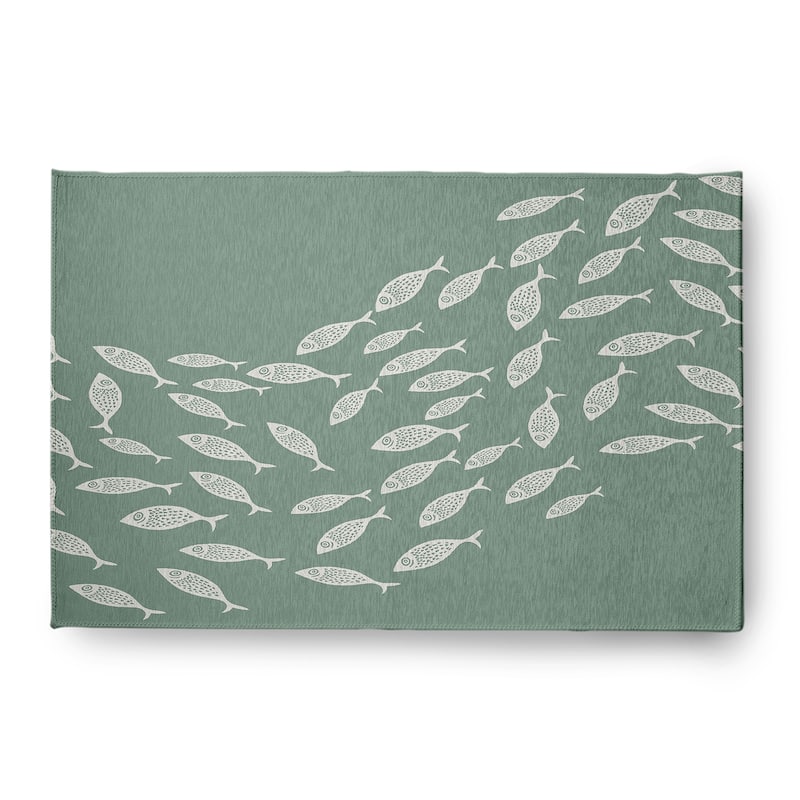 Escuela Nautical Indoor/Outdoor Rug - Sage - 4' x 6'
