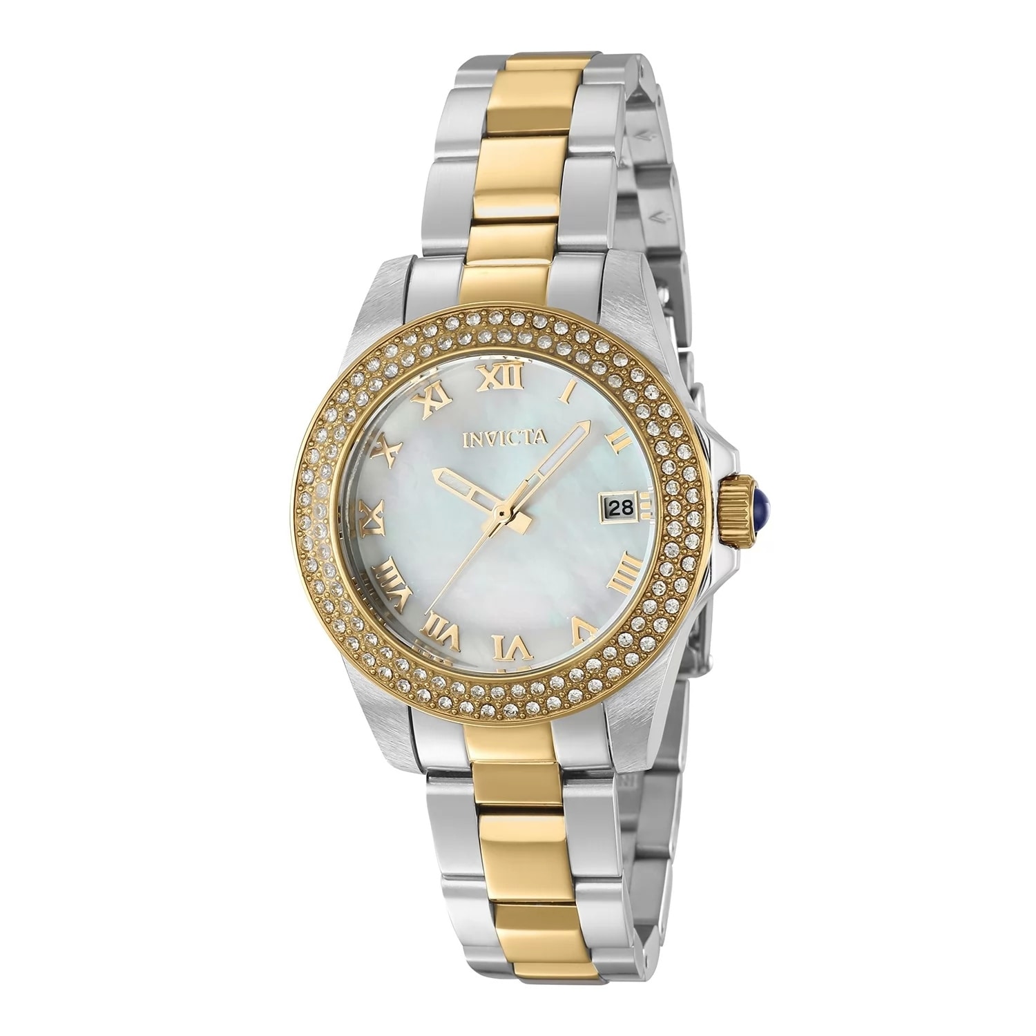 Invicta Women's 36075 Angel Quartz 3 Hand White Dial Watch