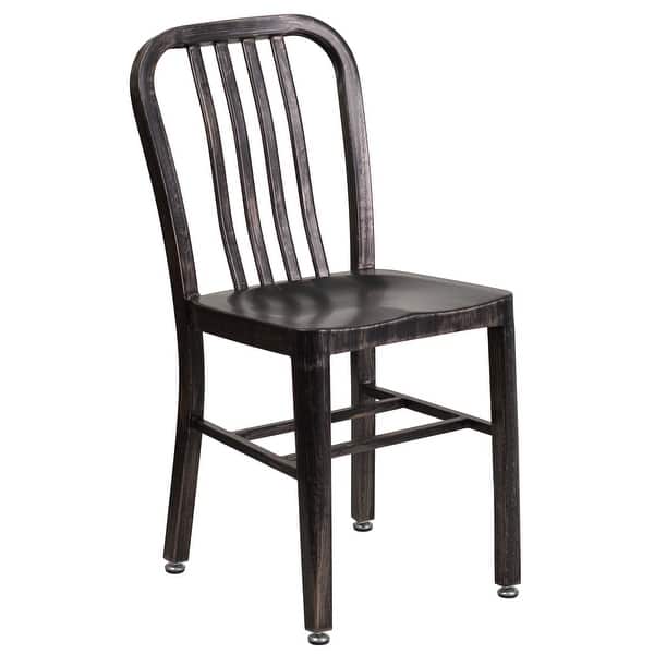 Shop Black Friday Deals On Black Gold Metal Indoor Outdoor Chair Kitchen Chair Restaurant Seating Overstock 12308568