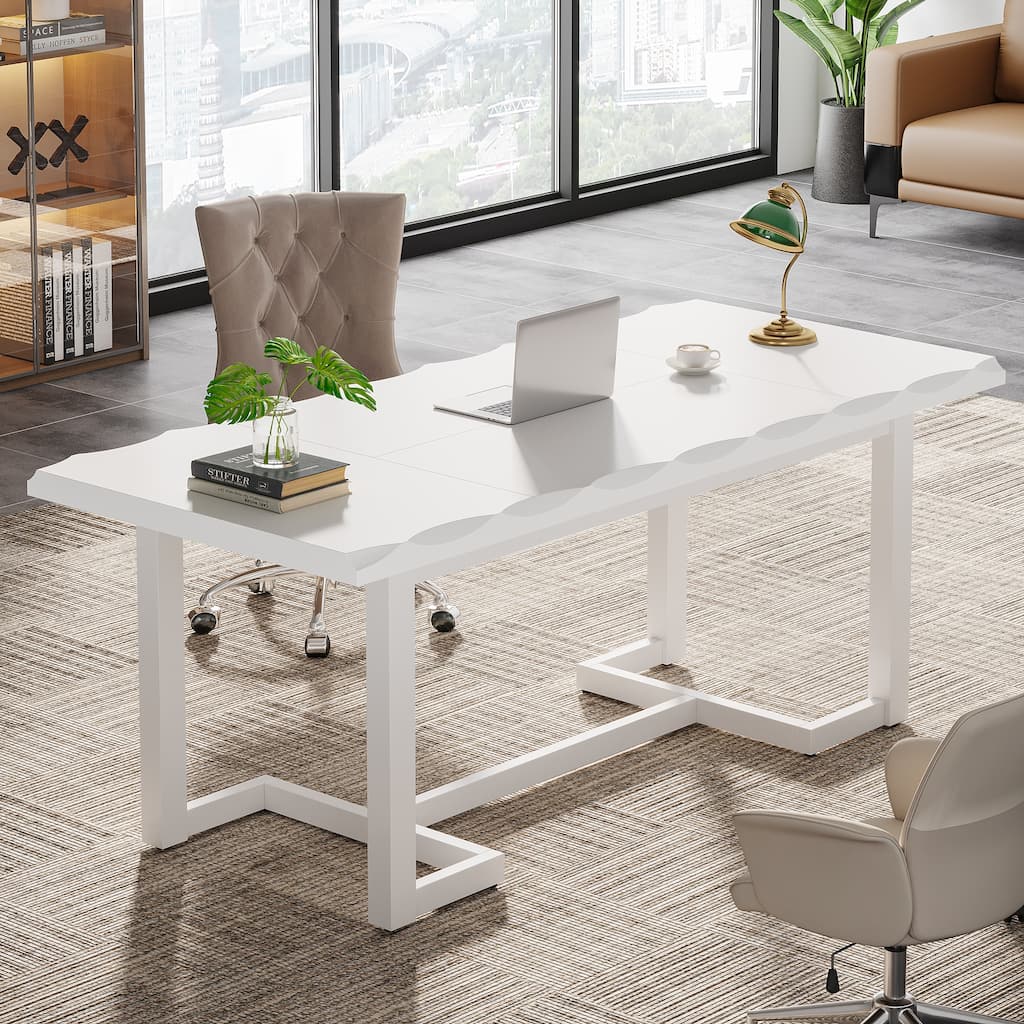62-inch Rectangular Computer Desk Writing Table for Home Office