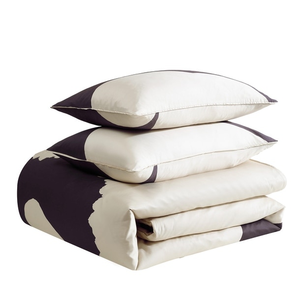 Marimekko Iso Unikko Charcoal Cotton Duvet Cover Set - Bed