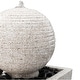preview thumbnail 23 of 39, Glitzhome 31.75"H Polyresin Sphere Pedestal Outdoor Fountain With Pebbles Pump LED Light