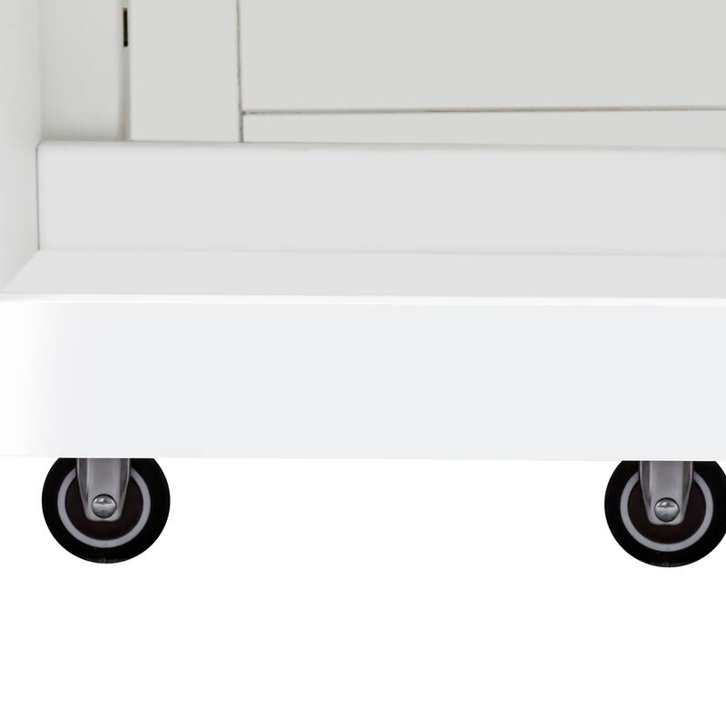 Tall Farmhouse Kitchen Pantry Cabinet, Pantry Storage Cabinet with 4 Doors & Shelf, Freestanding Pantry Organizers